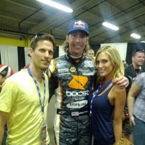 Travis Pastrana, Rozlyn Papa and I at Richmond International Raceway