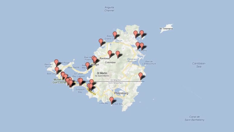 St. Maarten / St. Martin Map